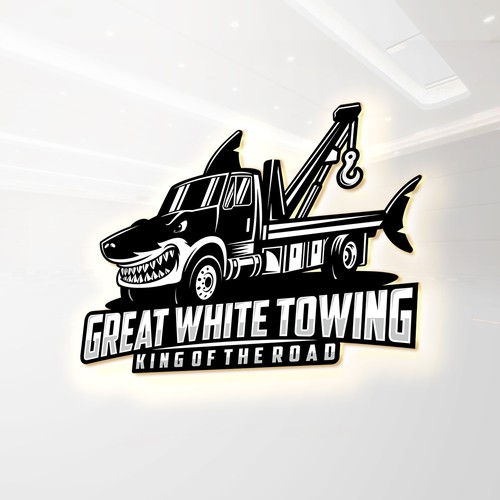 Logo for great white towing