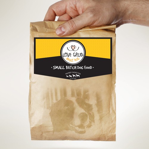 Create the next product label for Love Grub Pet Food