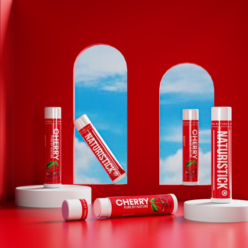 Creative label design for premium lip balm brand