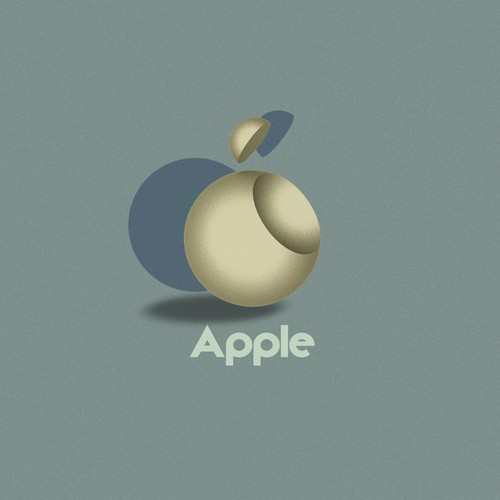 Apple  Logo in Bauhaus style 
