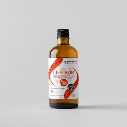 label design for microferment drink