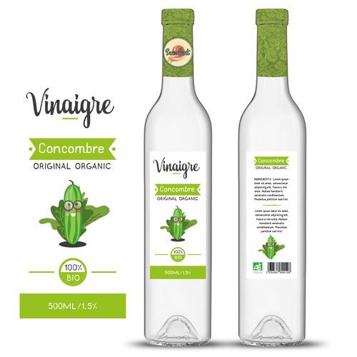 Design bouteille de vinaigre