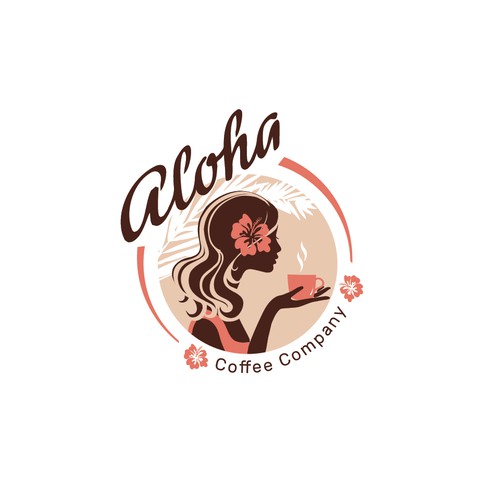 Logo design for Aloha Coffee Company.