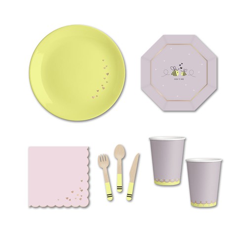 baby shower plate set design