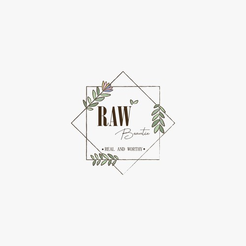 Soft and Aesthetic logo for RAW Beautie