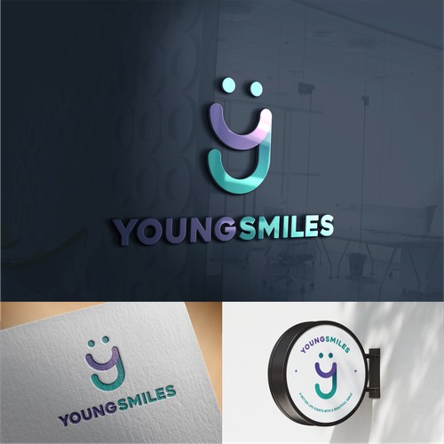 (Mockup) Pediatric Dental Logo. Modern and elegant.