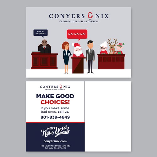 Conyers & Nix Attorneys Christmas Postcard