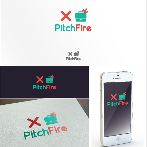 Create a fantastigreat, playful logo for recruiting startup PitchFire