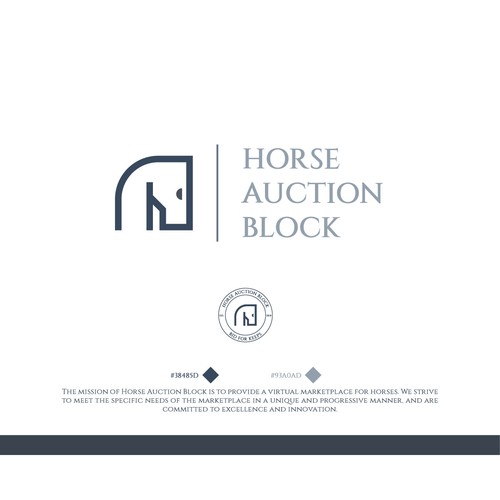 Logo Design Concept for Horse Auction Block