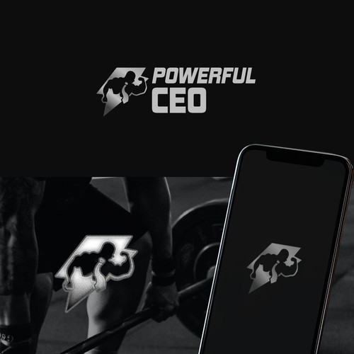 Dominance and Powerful logo for Powerful CEO fitness app.