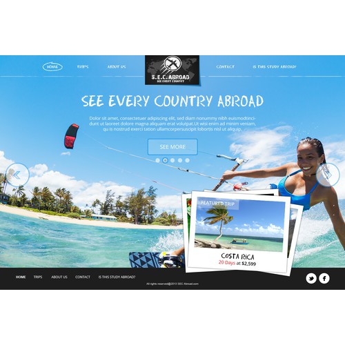 See Every Country Abroad ("SEC Abroad") needs a new website design