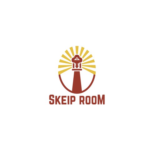 A fun and interesting approach to the escape room logo design 