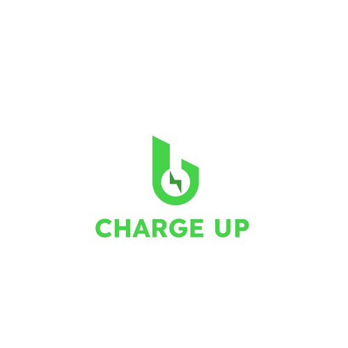 Logo Concept  EV Charger tech CHARGE UP