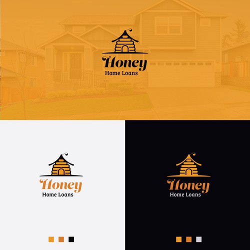 Logo design for Honey Home Loans real estate company