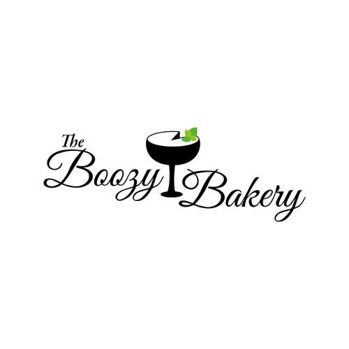 A modern but classic logo for bakery that sells boozy desserts