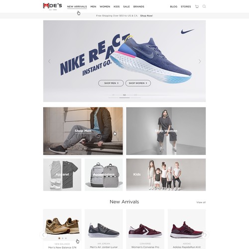 Design a Footwear Website that is different/better than the rest.