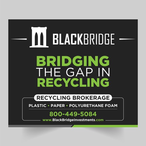 high quality banner advertisement for Recycling Company.