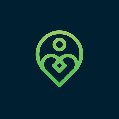 heart + pin local + people