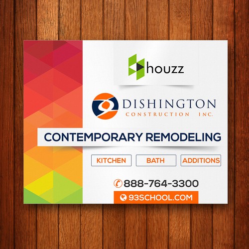 Contemporary lawn sign for Boston based construction Co.