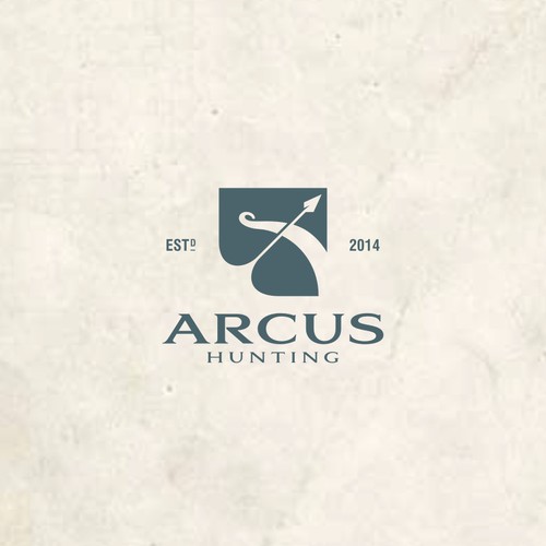 Create a unique bowhunting/archery logo for Arcus Hunting