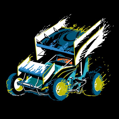 Pollock style Sprint Car