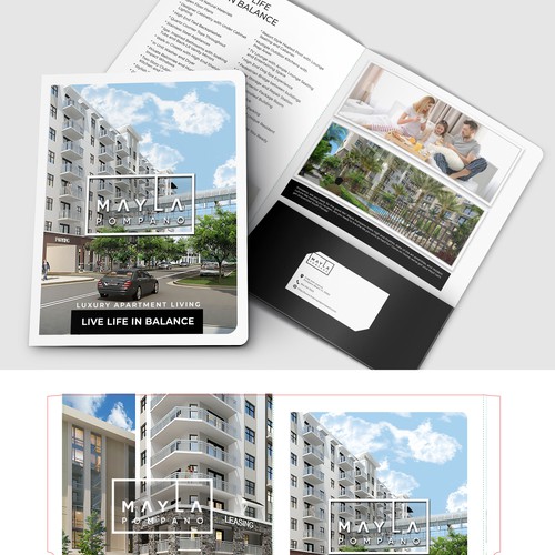 Folder brochure for real estate company Mayla