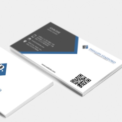 Create a professional modern business card design for a B2B startup