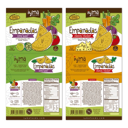 Label design for vegan food startup.