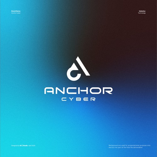 Modern, simple logo for Anchor Cyber