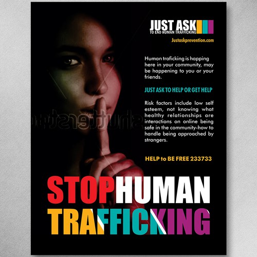 Poster aimed to Stop Human Trafficking