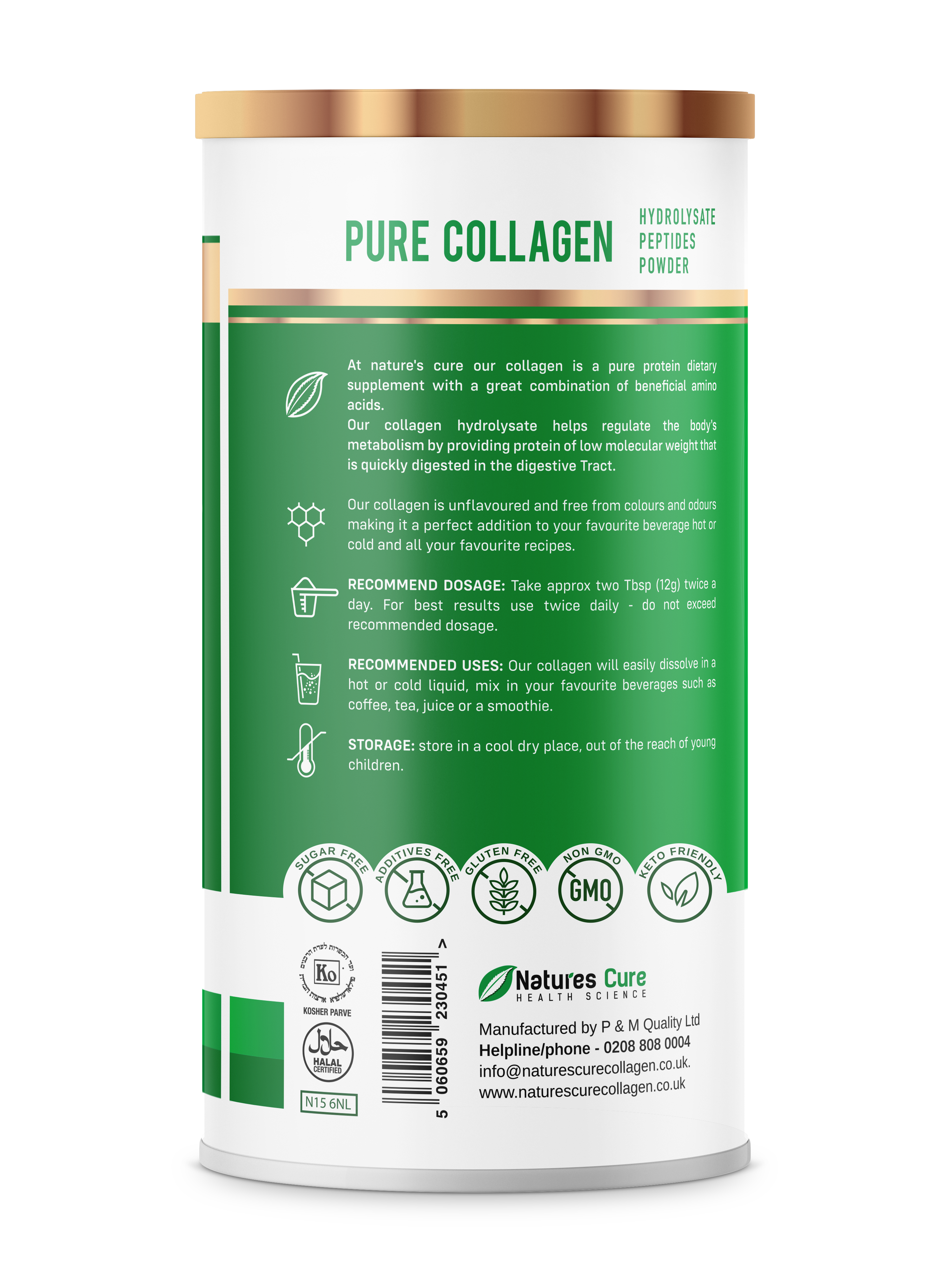 mochkup photo for the collagen powder 