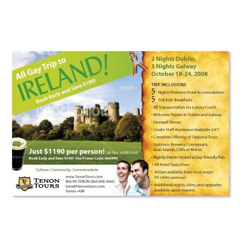 Ireland Travel Promo Card (4x6)