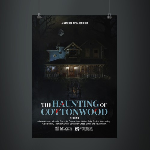 Modern Redesign of "The Haunting of Cottonwood" Movie Poster