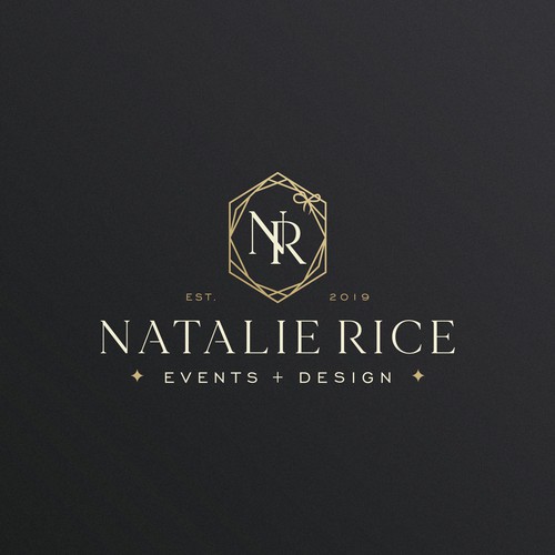Luxury Script & Modern Serif Logo for Boutique Wedding Planner – Natalie Rice Events + Design