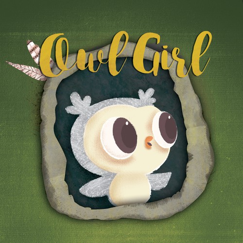 Book cover design proposal for the story "Owl girl" 