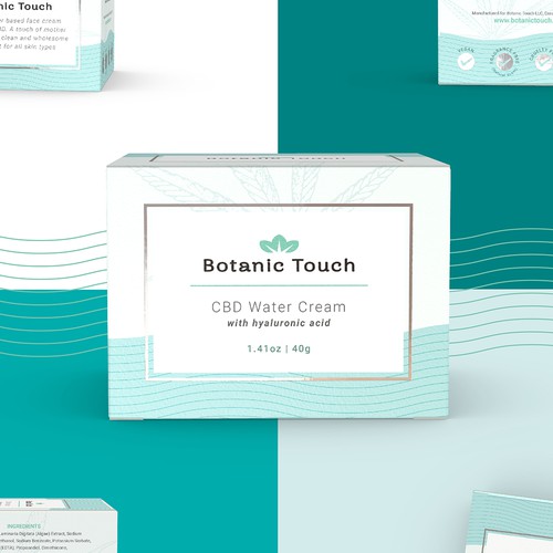 CBD Water Cream Carton Design