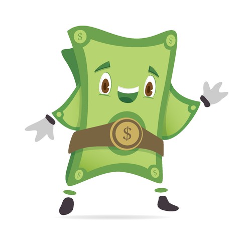 Money character design 