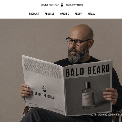 Bald Beard website design 