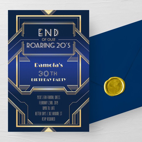 20's themed invitation