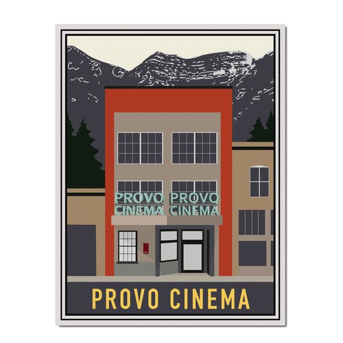 Provo Cinema Poster Michael Schwab Style