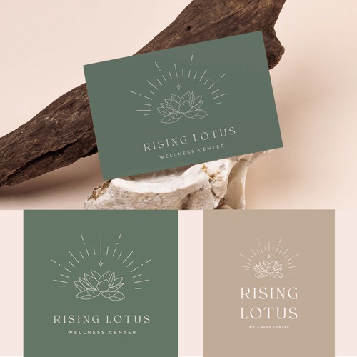 Logo design for Rising Lotus wellness center