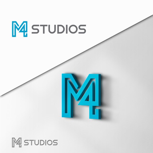 M4 Studios Logo Design