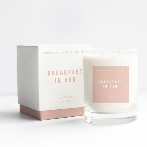 Luxury minimalist Candle package design 