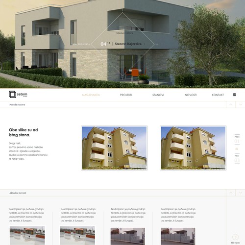 Real estate website concept
