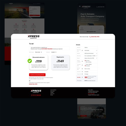 Xpress Logistics Website Design