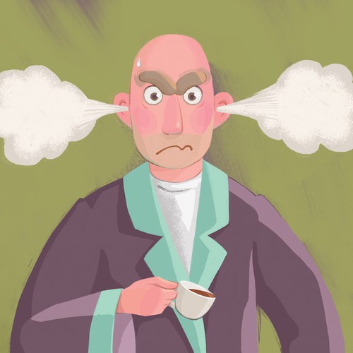 Illustration for children's book "Dad is Mad"