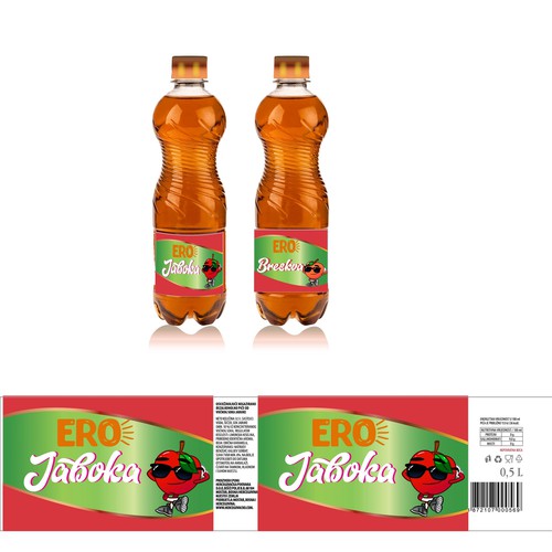 Label design for juice bottle
