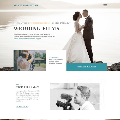 Wedding Videographer Wordpress Theme
