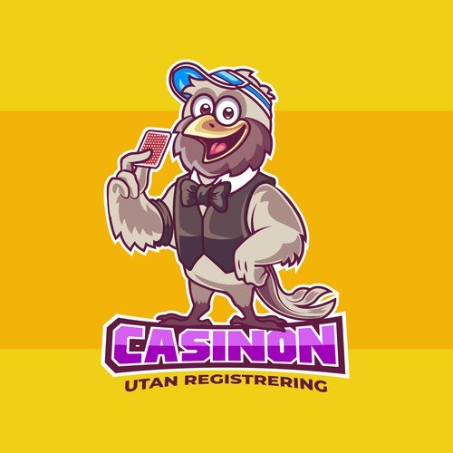 Casino card trader mascot