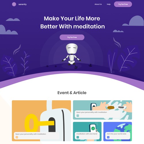 meditation landing page